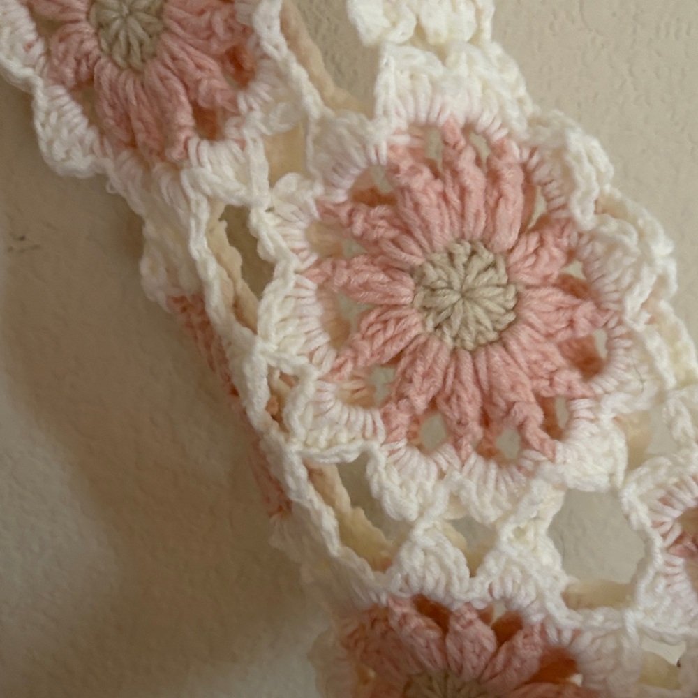 BiBi Cream and Pink Crochet Sweater - Picture 5 of 7